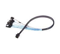SilverStone CPS05 - Câble SATA / SAS - avec bandes latérales - SAS 12Gbit/s - 4 voies - Disque dur SAS Mini 4x (SFF-8643) (M) pour SATA, bande latérale (M) - 50 cm - noir