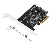 Silverstone SST-ECU02-E - SuperSpeed 2X USB 3.1 Interne Gen2, Carte d'extension PCI-E Version 2.0 x2, 16 Gbps, Prise en Charge de Profil Bas