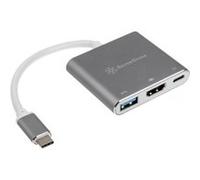 SilverStone Station d'accueil SST-EP08C USB-C 3.2 Gen 1 (3.1) HDMI 4K Anthracite