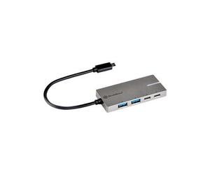 SilverStone EP09 - Concentrateur (hub) - 2 x USB 3.1 Gen 1 + 2 x USB-C - de bureau