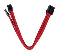 PP07 - Rallonge de câble d'alimentation - Alimentation PCIe de 8 broches (6+2) (F) pour Alimentation PCIe de 8 broches (M) - 25 cm - rouge