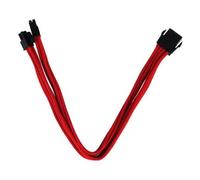 SilverStone PP07 - Rallonge de câble d'alimentation - 8 broches EPS12V (F) pour 8 broches EPS12V (M) - 30 cm - rouge