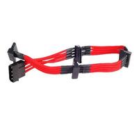 SilverStone PP07 - Rallonge de câble d'alimentation - alimentation interne 4 plots (M) pour alimentation SATA (F) - 30 cm - rouge