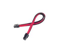 SilverStone PP07 - Rallonge de câble d'alimentation - Alimentation PCIe de 6 broches (F) pour Alimentation PCIe de 6 broches (M) - 25 cm - noir/rouge