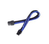 SilverStone PP07 - Rallonge de câble d'alimentation - Alimentation PCIe de 6 broches (F) pour Alimentation PCIe de 6 broches (M) - 25 cm - Noir/bleu