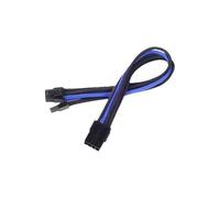 SilverStone PP07 - Rallonge de câble d'alimentation - Alimentation PCIe de 8 broches (6+2) (M) pour Alimentation PCIe de 8 broches (F) - 25 cm - Noir/bleu