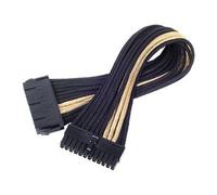SilverStone PP07 - Rallonge de câble d'alimentation - ATX 24 broches (F) pour ATX 24 broches (M) - 30 cm - Noir/or