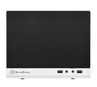 SilverStone Boîtier PC SST-SG13WB-Q Sugo – Cube compact Mini-ITX, panneau plastique, noir/blanc