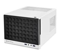 SilverStone SST-SG13WB - Sugo Boîtier PC cube compact Mini-ITX, Panneau frontal Mesh, noir et blanc