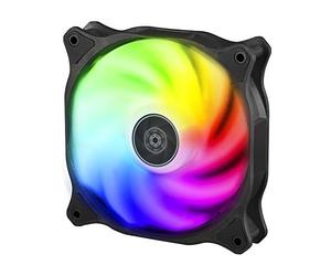 SilverStone SST-AB120R-ARGB - Ventilateur de refroidissement pour boîtier d'ordinateur Air Blazer 120 mm, à roulement fluide, lame transparente avec cadre noir, débit d'air élevé, RVB adressable