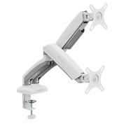 Silverstone SST-ARM26 - Bras de Moniteur Double avec Ressorts Mécaniques et Revêtement en Plastique