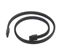SilverStone SST-CP07 - Câble SATA III 6 Gbps, 180°, verrouillage sans métal, couche de revêtement métallique, 50cm