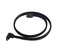 SilverStone SST-CP08 - Câble SATA III 6 Gbps, 90°, verrouillage sans métal, couche de revêtement métallique, 50cm