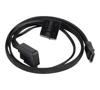 SilverStone SST-CP10 - Slimline Câble adaptateur SATA vers SATA, latéral à angle 90°, couche de revêtement métallique