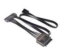 SilverStone SST-CP13-Connecteur d'alimentation SATA 15 broches+connecteur de données SATA 7 broches standard vers connecteur d'alimentation&de données SATA 22 broches combinés-avec condensateur 470uF