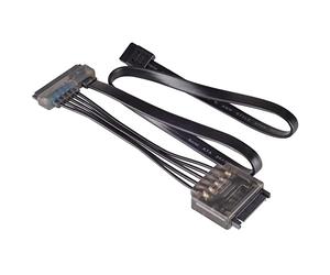 SilverStone SST-CP13-Connecteur d'alimentation SATA 15 broches+connecteur de données SATA 7 broches standard vers connecteur d'alimentation&de données SATA 22 broches combinés-avec condensateur 470uF