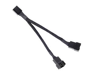 SilverStone SST-CPF01 - 10cm câble répartiteur pour deux ventilateurs PWM, manchonné noir
