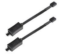 SilverStone SST-CPF05 - 2x 10cm câble de réduction de la vitesse du ventilateur PWM, manchonné noir
