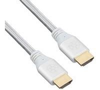 SilverStone SST-CPH01S-1800 - Câble premium HDMI ultra rapide 1.8m, 4K, 2.0b, full 60Hz, 18Gbps, ARC, HDR, 3D, Ethernet, argent