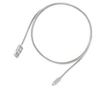 SilverStone SST-CPU01S-500 - Cable USB réversible, Cable USB A vers Micro B extrêmement durable avec tressage en nylon, Recharge et synchronisation de données à haute vitesse