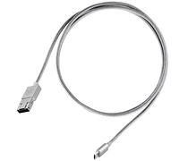 SilverStone SST-CPU02C - Cable USB réversible, Combination 2 en 1 Micro B et USB A vers Micro B, Cable extrêmement durable avec tressage en nylon, Recharge et synchronisation de données à haute vitesse