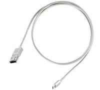 SilverStone SST-CPU02S - Cable USB réversible, Combination 2 en 1 Micro B et USB A vers Micro B, Cable extrêmement durable avec tressage en nylon, Recharge et synchronisation de données à haute vitesse