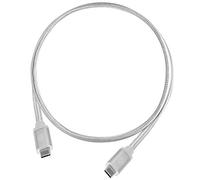 SilverStone SST-CPU06G-1000 - Câble USB réversible, Câble USB 3.1 Type-C vers Type-C extrêment durable en nylon tressé, pour téléphones portables ou dispositifs de stockage, 1.0 mètre, or