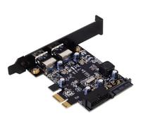 SilverStone SST-EC04-E - 2 ports PCI-E vers Carte Express USB 3.0, connecteur d'alimentation avec 15 broches SATA et 1 connecteur USB 3.0 de 20 broches ( offre deux autres ports USB 3.0 )