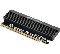 SilverStone SST-ECM23 - PCI-E Carte d'extension SuperSpeed, PCI Express x4 vers M.2 (M Key), dissipateur thermique en aluminium et une plaquette thermique