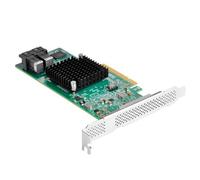SilverStone SST-ECS05 carte d'extension SAS/SATA avec PCI-E Gen 3.0（x8）et un débit de 64 Gbps et 2x connecteurs Mini-SAS HD SFF-8643