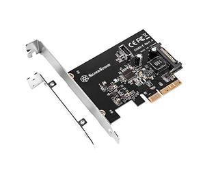 Silverstone SST-ECU02-E - SuperSpeed 2X USB 3.1 Interne Gen2, Carte d'extension PCI-E Version 2.0 x2, 16 Gbps, Prise en Charge de Profil Bas