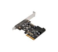 SilverStone SST-ECU04-E - SuperSpeed 1x USB 3.1 Carte PCI-E Express interne Gen 2.0 2x, 10 Gbps, support profile bas, puces ReDriver ASIC