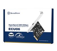 Silverstone SST-ECU06 - Carte hôte PCIe USB 3.2 SuperSpeed Type-C Gén 2x2 20 Gbps, taux de Transfert jusqu'à 32 GT/s