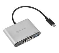 SilverStone SST-EP06C - Concentrateur adaptateur convertisseur USB 3.1 Type C vers VGA/USB Type C/USB Type A