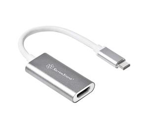 SilverStone SST-EP07C-E - Adaptateur USB 3.1 Type C vers HDMI V2.0b, résolution jusqu'à Ultra HD 4K 60Hz, charbon
