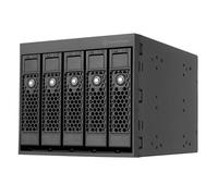 Silverstone SST-FS305B-E -Cage d’Adaptateur Hot-Swap SAS-12G / SATA 6Gbit/s de Trois Baies de 5,25" à Cinq Baies de 3,5", SST-FS305B-E (Noir+Noir)