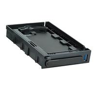 SilverStone SST-MS06B - Baie de disque de 3.5 pouces avec prise en charge et échangeable à chaud une Baie de disque Dur 9.5mm 2.5 pouces, Aluminium, Noir