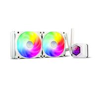SilverStone SST-PF240W-ARGB-V2 - PermaFrost Refroidisseur d'eau Premium, PWM double ajustable 120mm, ARGB, Intel/AMD, blanc