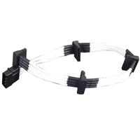SilverStone SST-PP07-BTSW Rallonge 4 pins Molex vers 4x SATA - 300mm blanc