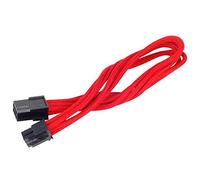 SilverStone – Câble d'extension SST-PP07-IDE6R – 25 cm 6 broches vers PCI‑E manchonné rouge