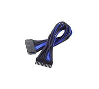 SilverStone SST-PP07-MBBA - 30cm Carte mère 24pin vers 24pin Cable d'extension manchonné, noir bleu