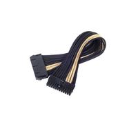 Silverstone SST-PP07-MBBG : Extension ATX 24-pin mâle/mâle, 0.3m, coudée 90°, noir/or, compatible ATX 24-pin standard