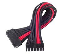 Silverstone SST-PP07-MBBR - 30cm Carte mère 24pin vers 24pin Cable d'extension manchonné, Noir Rouge