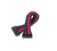 SilverStone SST-PP07-MBBR - 30cm Carte mère 24pin vers 24pin Cable d'extension manchonné, noir rouge