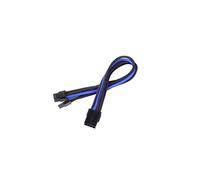 SilverStone PP07 - Rallonge de câble d'alimentation - Alimentation PCIe de 8 broches (6+2) (M) pour Alimentation PCIe de 8 broches (F) - 25 cm - Noir/bleu