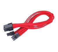 SilverStone SST-PP07-PCIR - 25cm 8pin vers PCI-E 6+2pin Cable d'extension manchonné, rouge