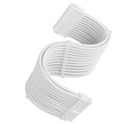 SilverStone SST-PP07E-MBW-V2 - Câbles d'extension PSU super flexibles, 1 x 24pin ATX, blanc