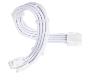 Silverstone SST-PP07E-PCI8W-V2 - Câbles d'extension PSU Super Flexibles, 1 x PCIe 8pin (6+2), Blanc