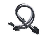 Silverstone SST-PP07E-PCIBW - 25cm 8pin vers PCI-E 6+2pin Cable d'extension manchonné, Noir + Blanc