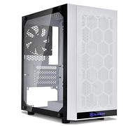 Silverstone SST-PS15W-G (Blanc + Verre trempé) Micro-ATX, Mini-DTX, Panneau Frontal en Maille, Corps en Acier, Panneau latéral en Verre trempé